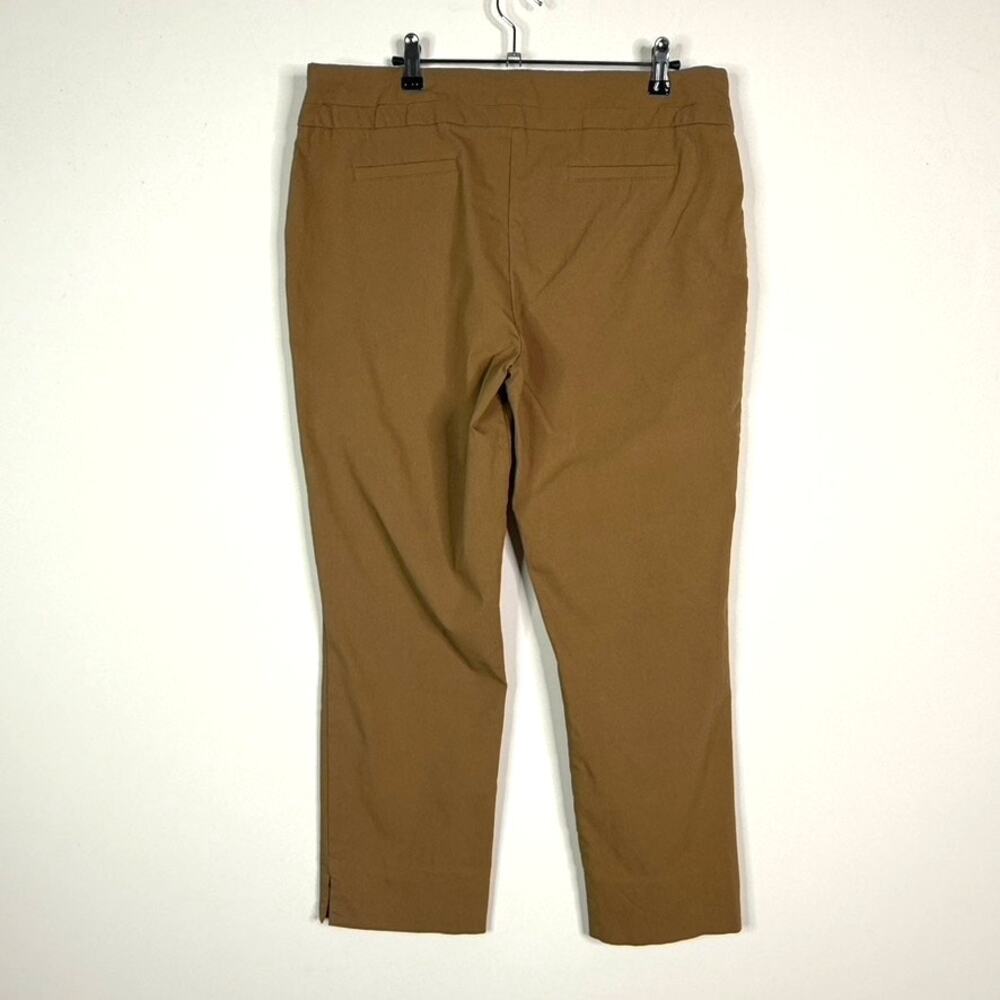 Renuar R1542 Cigarette Style Ankle Pant Brown Womens 14 Pull On Stretch Comfort - Picture 6 of 13